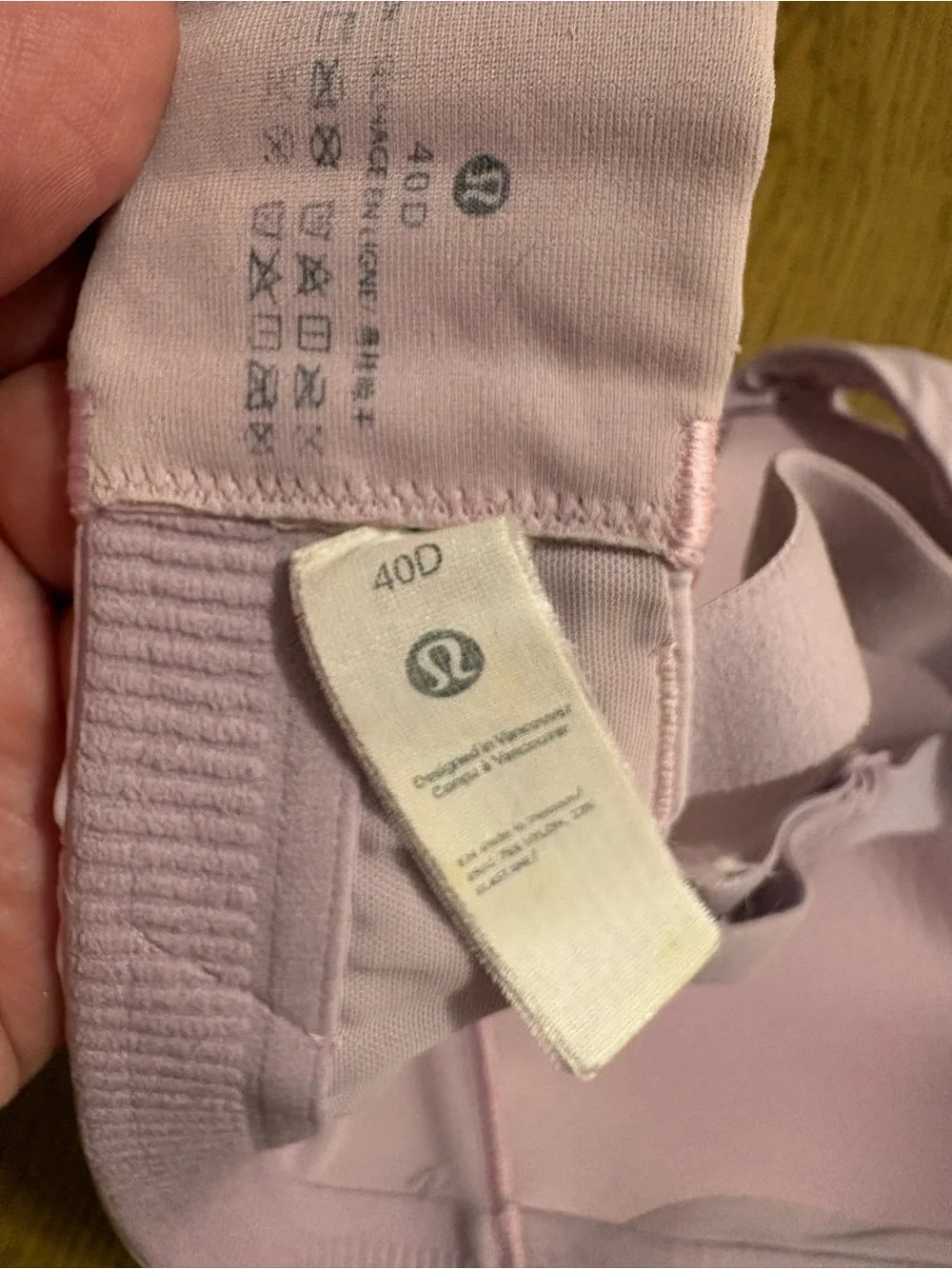 lululemon athletica Pale Pink Crisscross Medium-Impact Sports Bra